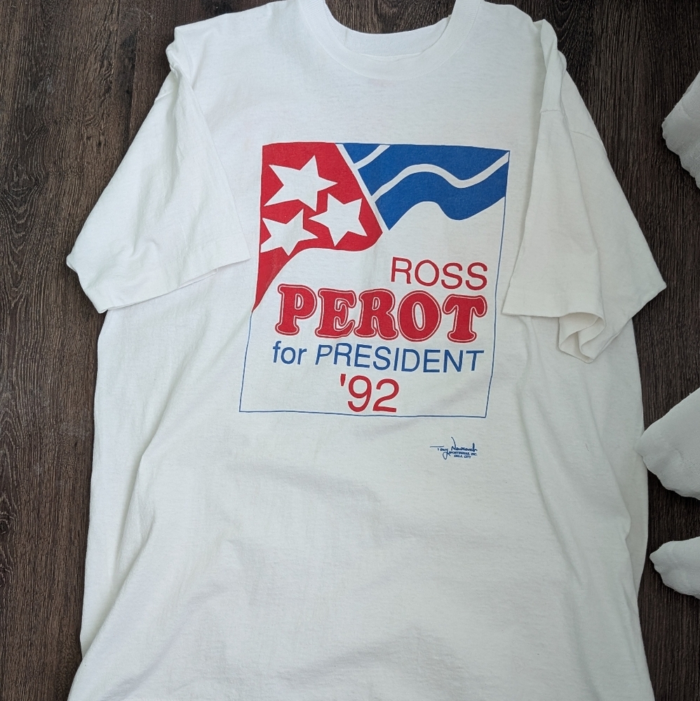 VTG Made In The USA Fruit Of The Loom Ross Perot For President T-shirt Size XL